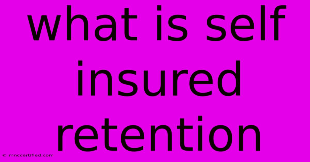 What Is Self Insured Retention