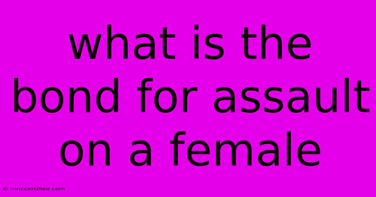 What Is The Bond For Assault On A Female