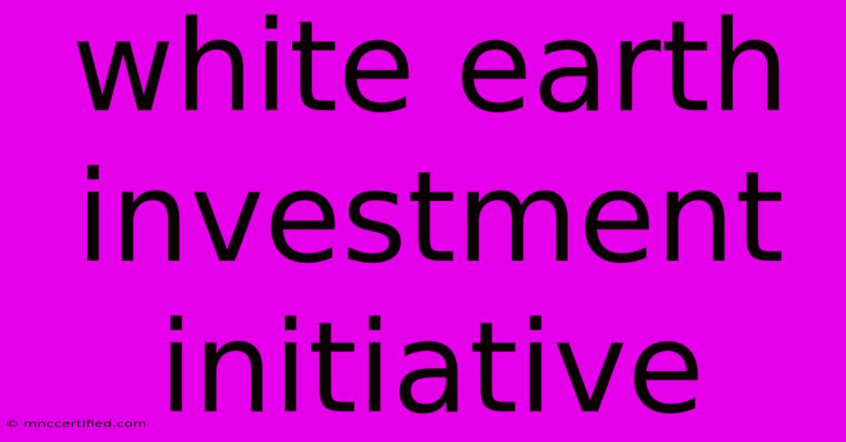 White Earth Investment Initiative