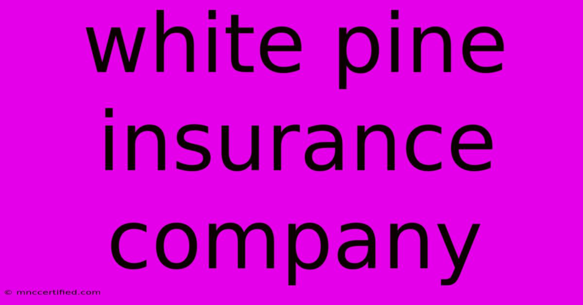 White Pine Insurance Company