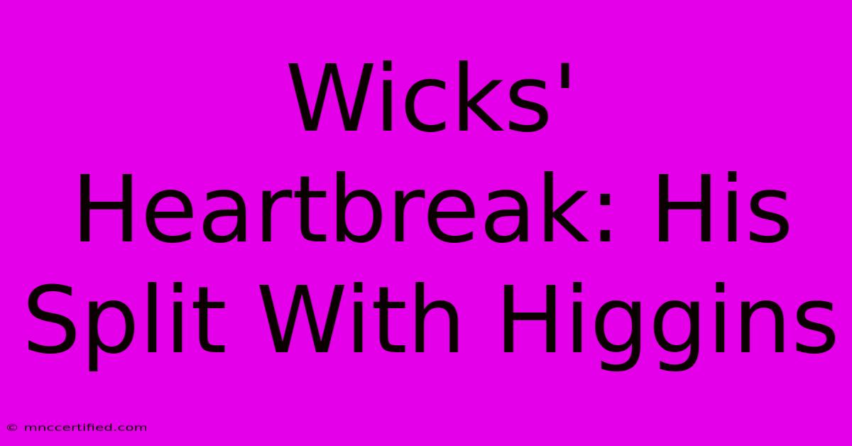 Wicks' Heartbreak: His Split With Higgins