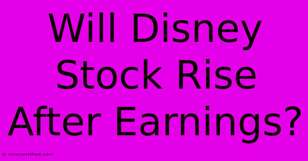 Will Disney Stock Rise After Earnings?