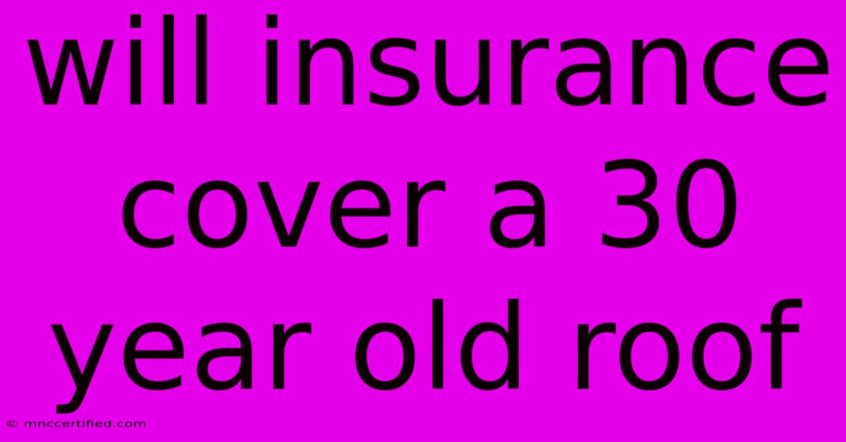 Will Insurance Cover A 30 Year Old Roof