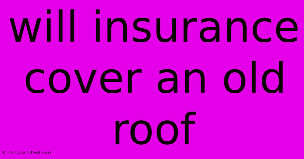 Will Insurance Cover An Old Roof