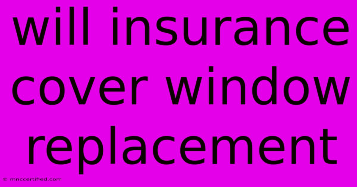 Will Insurance Cover Window Replacement