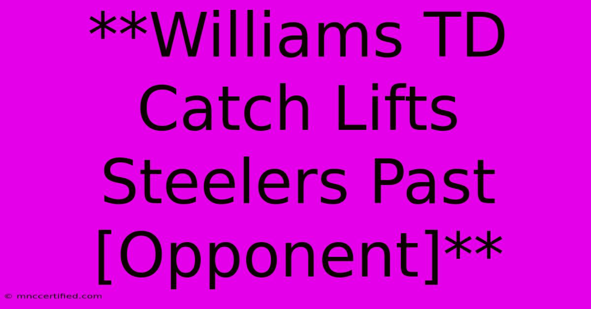 **Williams TD Catch Lifts Steelers Past [Opponent]**