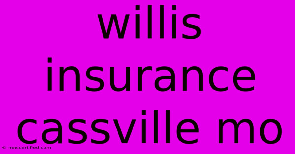 Willis Insurance Cassville Mo