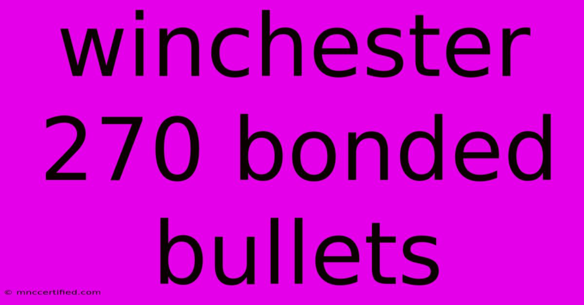 Winchester 270 Bonded Bullets