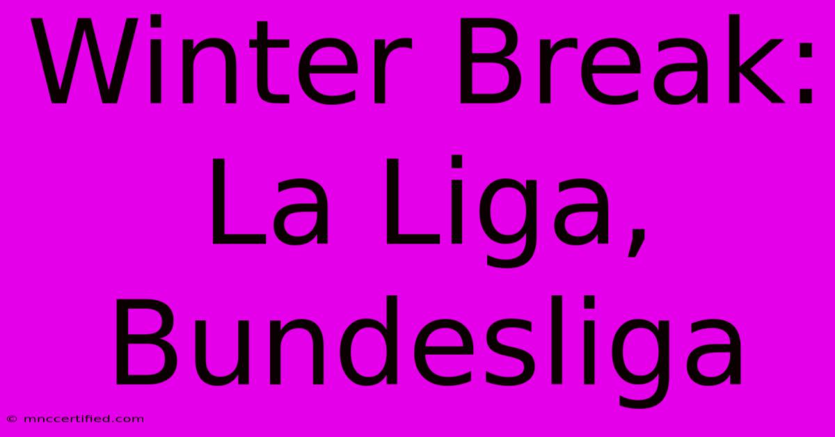 Winter Break: La Liga, Bundesliga