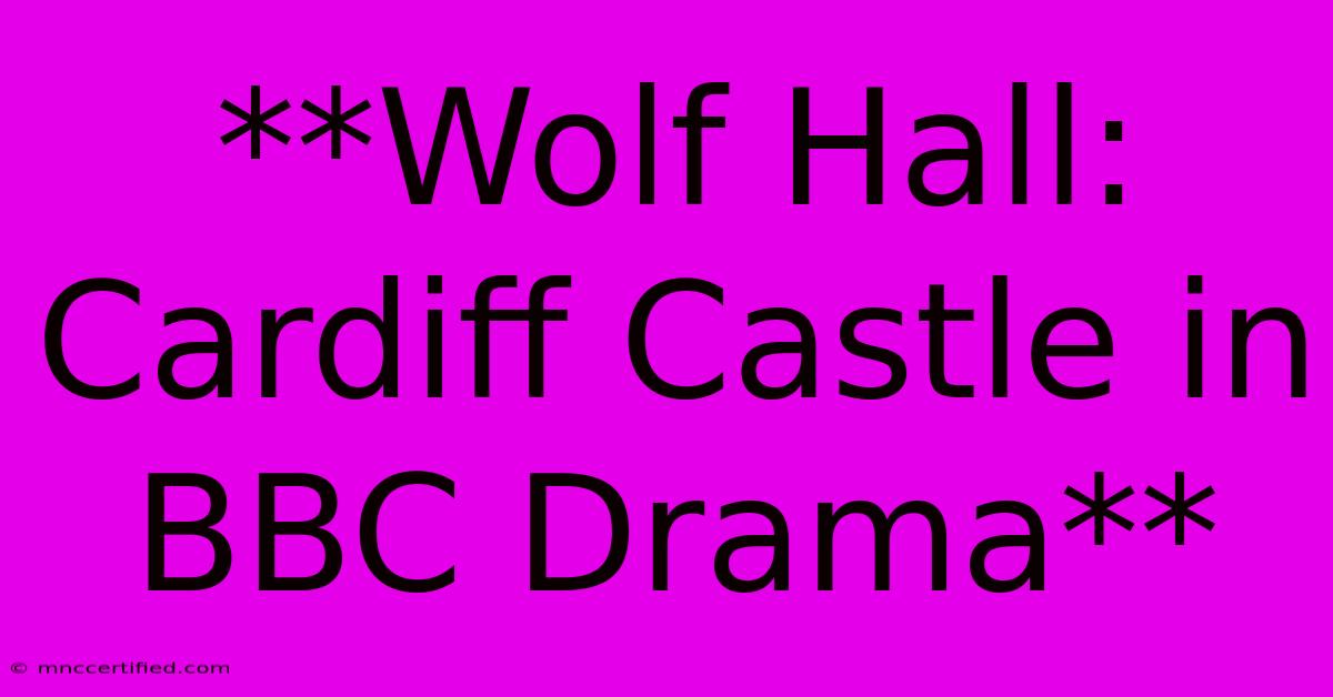 **Wolf Hall: Cardiff Castle In BBC Drama**