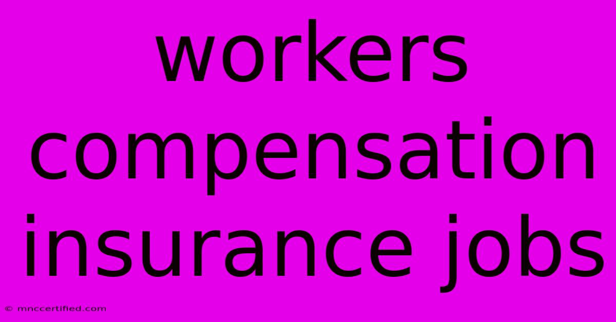 Workers Compensation Insurance Jobs