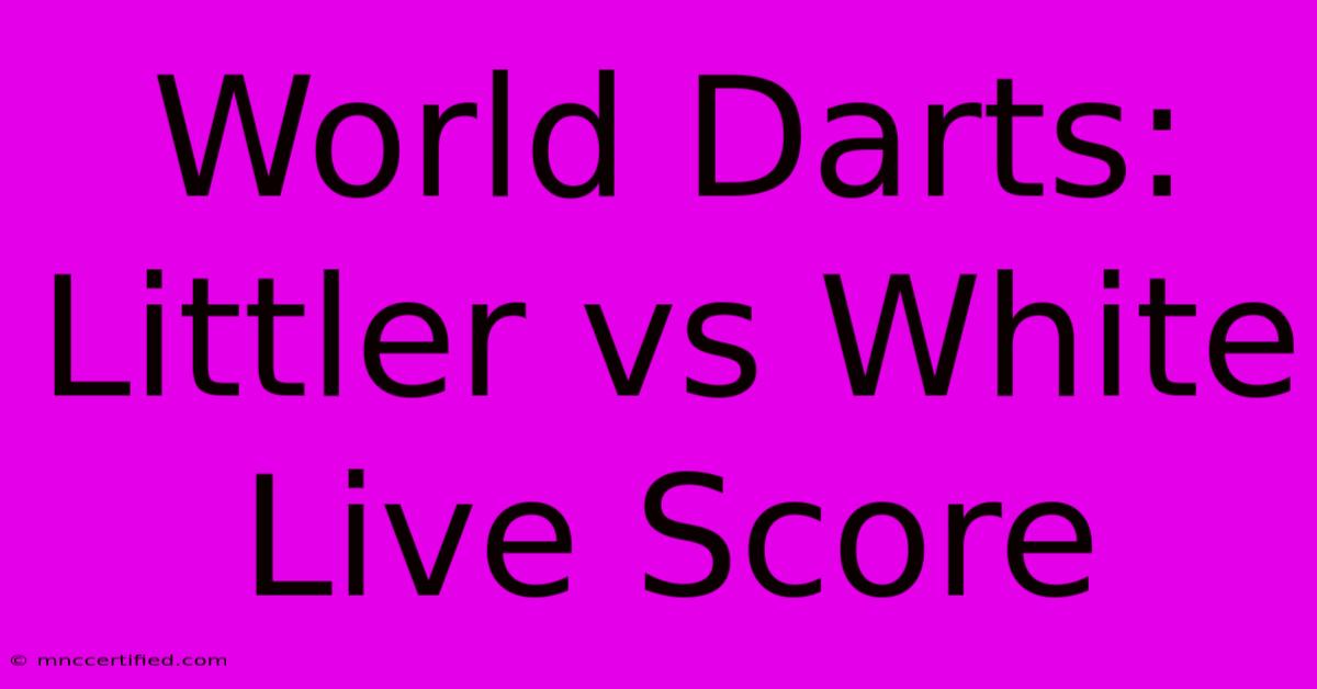 World Darts: Littler Vs White Live Score