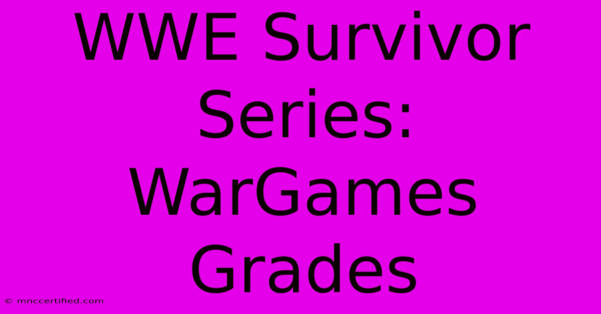 WWE Survivor Series: WarGames Grades