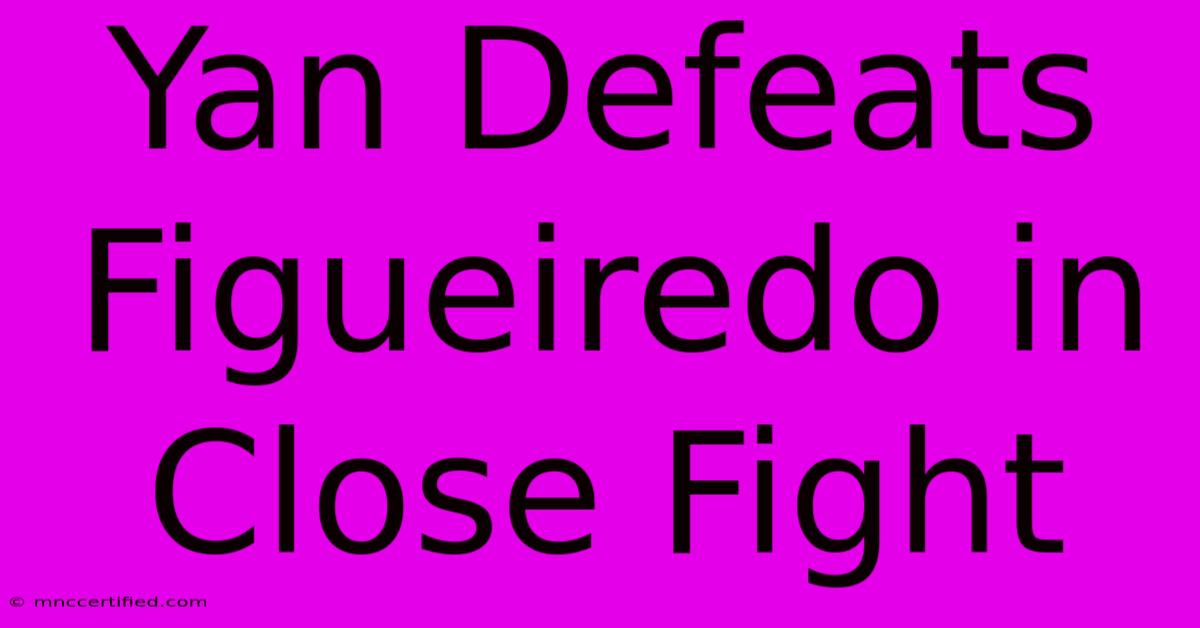 Yan Defeats Figueiredo In Close Fight