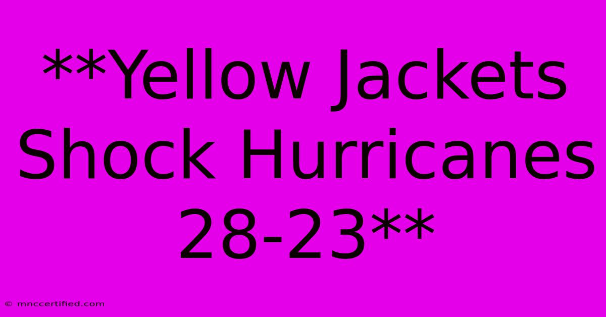 **Yellow Jackets Shock Hurricanes 28-23**