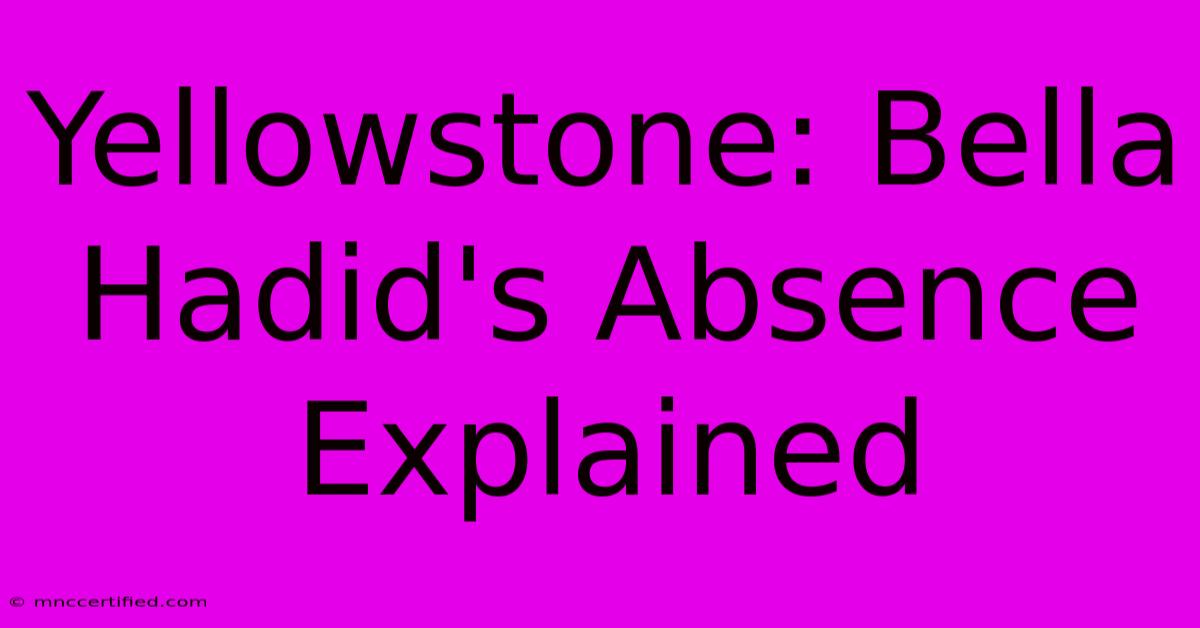 Yellowstone: Bella Hadid's Absence Explained