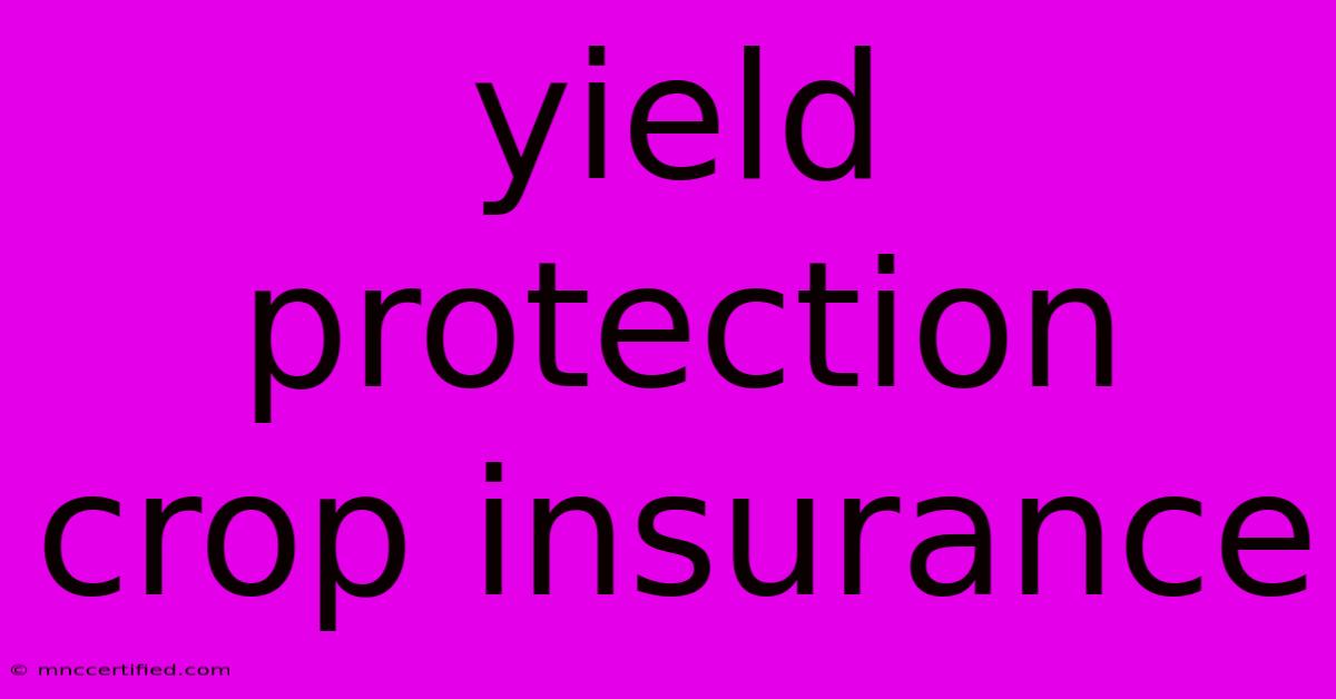 Yield Protection Crop Insurance